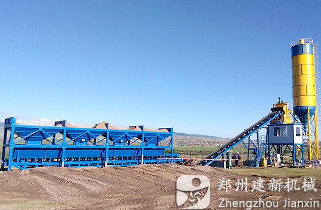 建新60混凝土搅拌站在外蒙古顺利投产